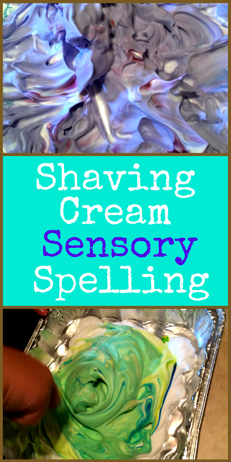 Sensory and tactile Spelling Activities with shaving cream - Pool Noodles & Pixie Dust