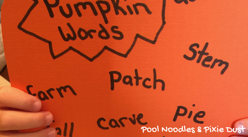 Pumpkin Literacy Centers & Sensory Play - Pool Noodles & Pixie Dust
