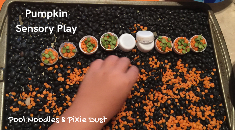 Pumpkin Literacy Centers & Sensory Play - Pool Noodles & Pixie Dust