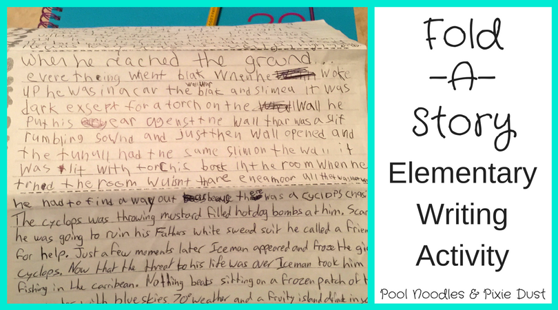 Elementary Writing Activity Fold-A-Story - Pool Noodles & Pixie Dust