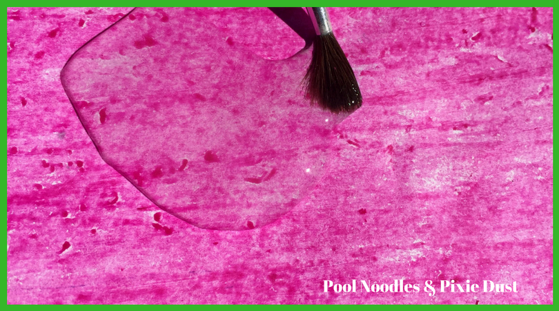 Water Drop Painting Spring Name Writing Activity - Pool Noodles & Pixie Dust