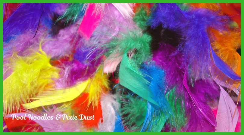 Craft Feather Spring Name Writing Activity - Pool Noodles & Pixie Dust