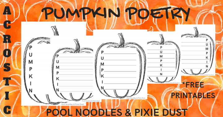 Acrostic Poetry Printables for fun fall themed poetry activities - Pool Noodles & Pixie Dust