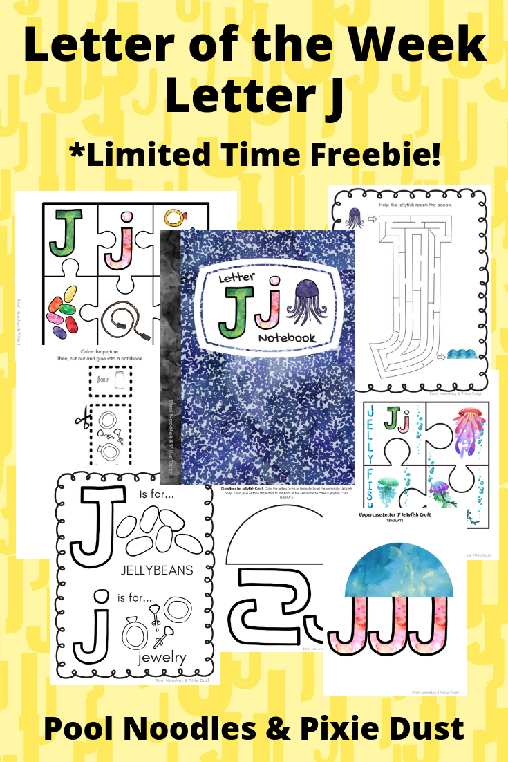 Letter of the Week - Letter J - Book list, play ideas, and printable Letter J Notebook