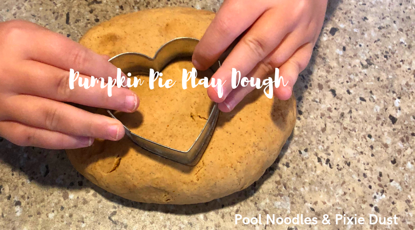 DIY taste-safe pumpkin pie play dough recipe.