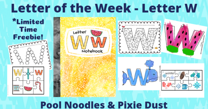 Letter of the Week - Letter W Book List, Animals that start with W, Play Ideas, and a printable Letter W Notebook full of activities and crafts.