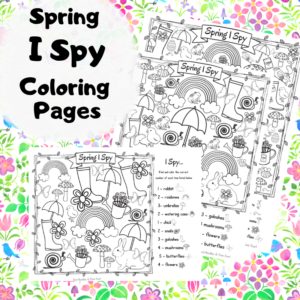 Spring I Spy Coloring Pages - Pool Noodles & Pixie Dust