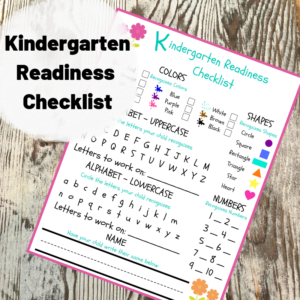 Kindergarten Readiness Checklist - Pool Noodles & Pixie Dust