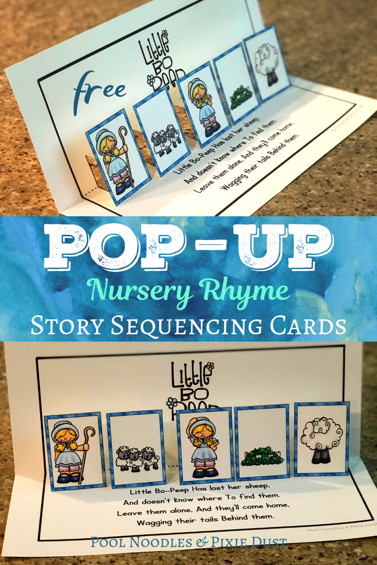 pop-up nursery rhyme story sequencing cards