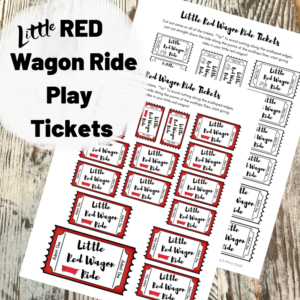 Printable Little Red Wagon Ride Tickets - Pool Noodles & Pixie Dust