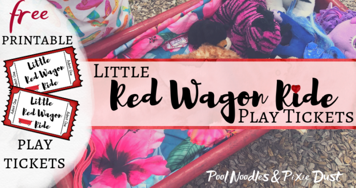 Free printable little red wagon ride tickets are perfect for summer and dramatic play!