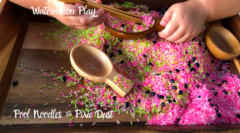 Fine Motor Sensory Play - Pool Noodles & Pixie Dust