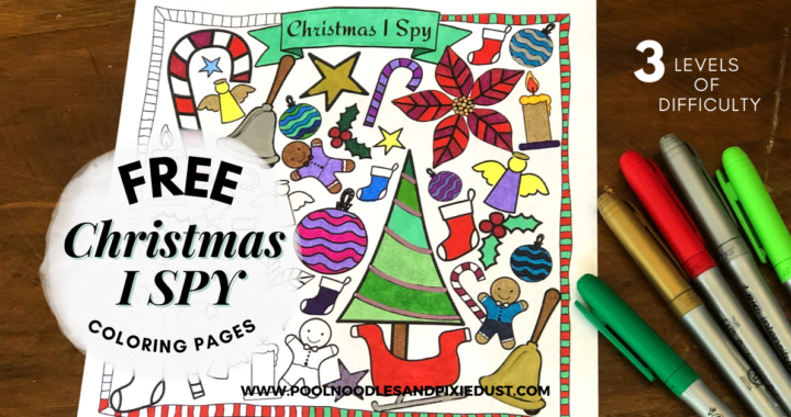 I Spy Christmas Coloring Pages - Pool Noodles & Pixie Dust